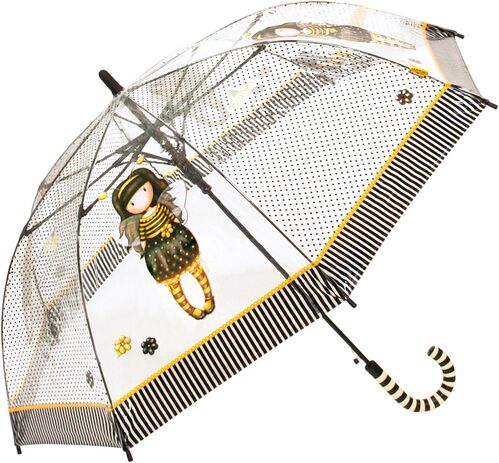 Paraguas infantil largo transparente automtico cpula de Gorjuss "Be Loved"