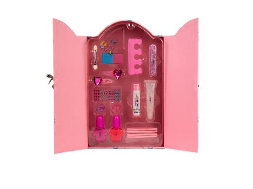 Set maquillaje infantil en estuche forma de armario