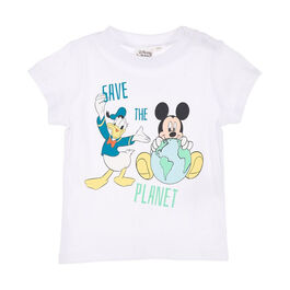 Camiseta de algodón organico para bebe de Mickey Mouse