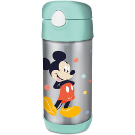 Botella cantimplora acero inoxidable pared sencilla con pajita 530ml para bebe de Mickey Mouse 'Cool Like' (0/12)
