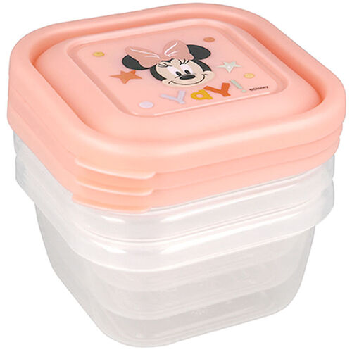 Set 3 recipientes cuadrados para bebe de Minnie Mouse 'Indigo Dreams' (0/24)