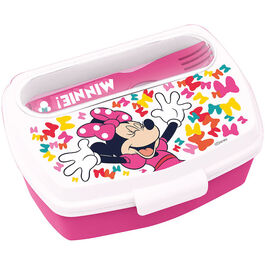 Sandwichera rectangular con cubiertos de Minnie Mouse 'So Edgy Bows' (0/24)