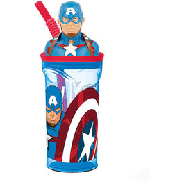 Vaso figurita 3d 360ml de Avengers 'Comic Heroes Captain America' (0/24)