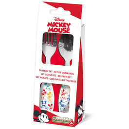 Set 2 piezas cubiertos metalicos de Mickey Mouse 'True Original' (0/24)