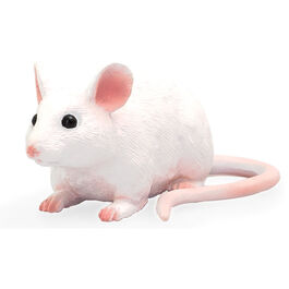 Figura Mojo Ratón blanco 6,5cm 'serie animales de compañía Small'