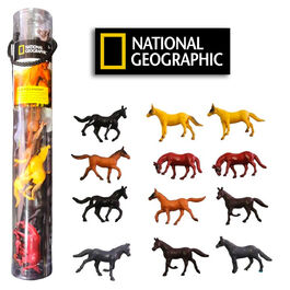 Figura animales caballos en tubo de National Geographic