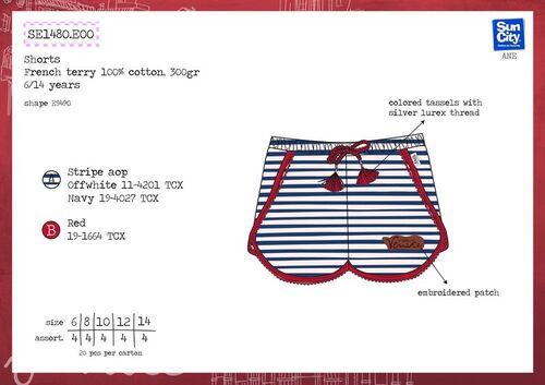 Pantaln corto shorts de algodn de Anekke