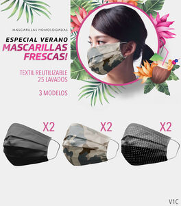 Reusable and approved adult textile mask