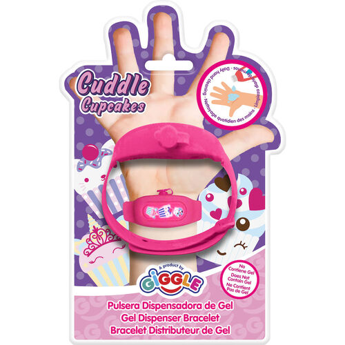 Pulsera  infantil con dispensador para gel desinfectante de manos 'Cuddle cup'
