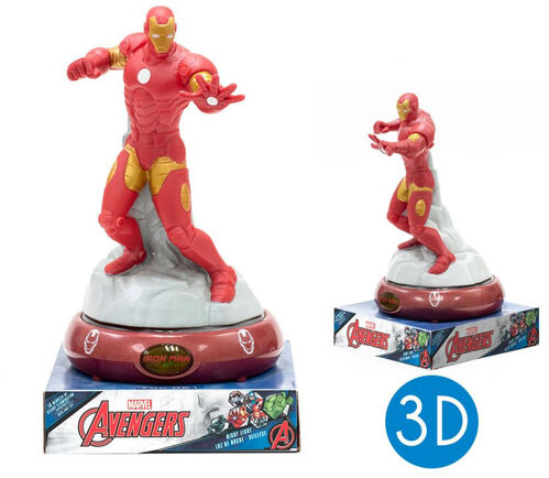 Lmpara led de noche figura 3D 23cm Ironman de Avengers