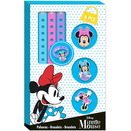 Set of 3 bracelets with Minnie Mouse charm