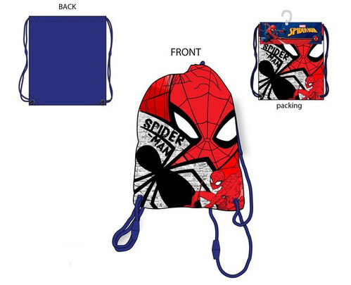 Bolsa saco cordones 37,5x31,5cm de Spiderman