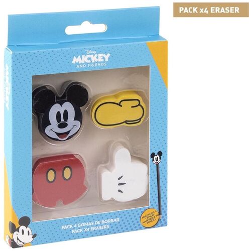 Pack 4 gomas de borrar de Mickey Mouse (6/48)