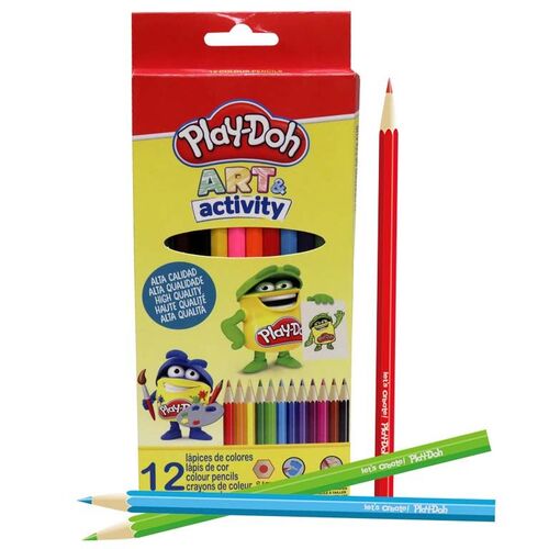 12 lpices de colores en caja de Play Doh (2/160)