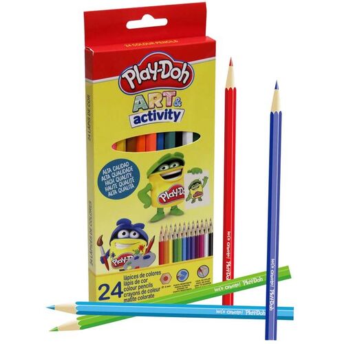24 lpices de colores en caja de Play Doh (2/80)
