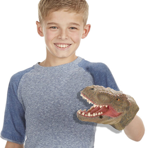 Marioneta guante de goma cabeza de dinosaurio Trex 19X12X15cm (6/36)