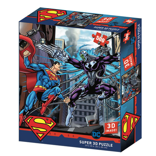 Prime 3D Puzzles, Puzzle lenticular DC Comics Superman vs. Brainiac 500 piezas