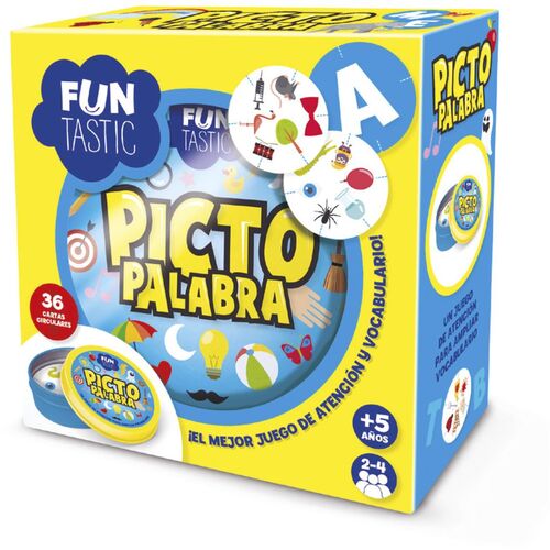 Imagiland, Funtastic juego de cartas redondas 'Picto palabra' (atencin para ampliar vocabulario)
