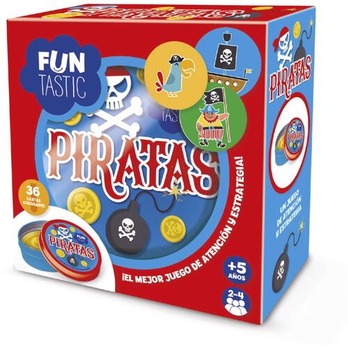 Imagiland, Funtastic juego de cartas redondas 'Piratas' (atencin y estrategia)