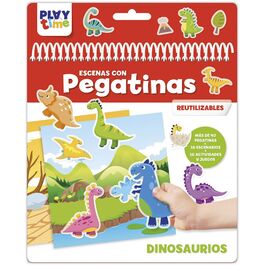 Imagiland, Playtime Libreta creativa Escenas con pegatinas reutilizables 'Dinosaurios'