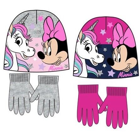 Set gorro y guantes de Minnie Mouse