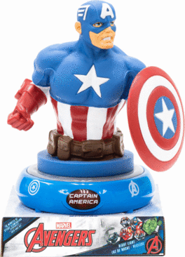 Lámpara led de noche figura 3D 21cm Capitán Amercia de Avengers