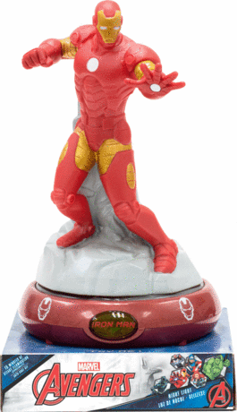 Lámpara led de noche figura 3D 23cm Ironman de Avengers