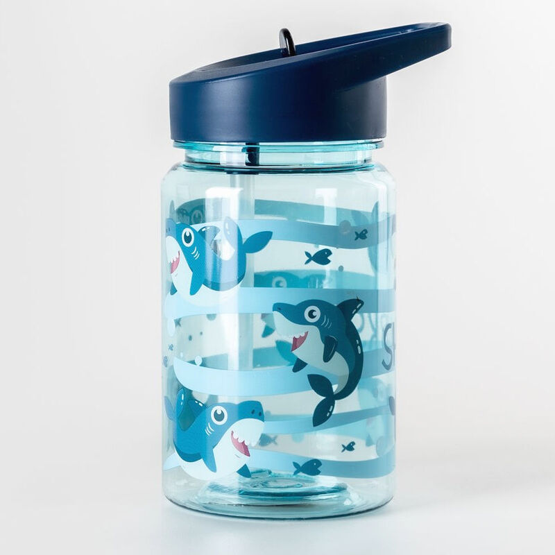 Botella cantimplora infantil de tritan 450ml de Water Revolution 'Tiburones'
