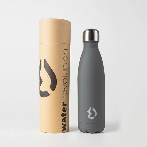 Water Revolution 500ml Stainless Steel Thermos Canteen Bottle 'Grey'