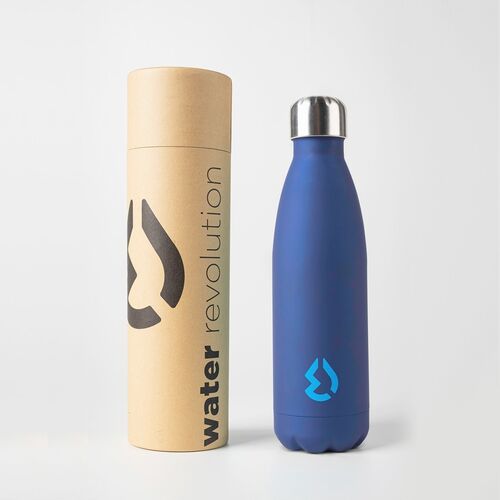 Water Revolution 500ml Stainless Steel Thermos Canteen Bottle 'Blue'
