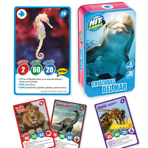 Imagiland, juego de cartas Hit Cards 'Descubre las criaturas del mar ms sorprendentes del mundo'