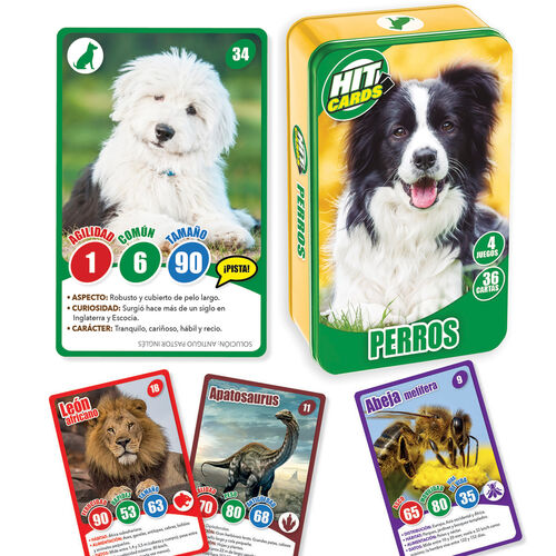Imagiland, juego de cartas Hit Cards 'Descubre los perros ms sorprendentes del mundo'