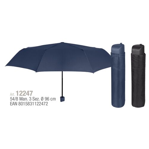 Paraguas Perletti hombre mini 54cm manual colores oscuros (12/60)