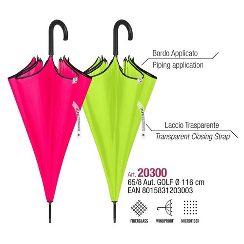 Paraguas Perletti unisex Golf 65cm automatico Color fluorescente (6/36)