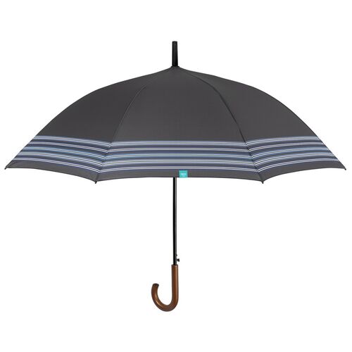 Paraguas Perletti hombre GOLF 65cm automatico liso borde rayado (6/36)