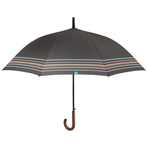 Paraguas Perletti hombre GOLF 65cm automatico liso borde rayado (6/36)
