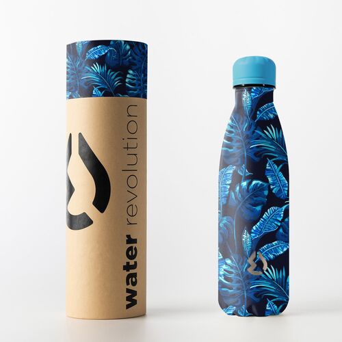 Botella cantimplora termo de acero inox 500ml de Water Revolution 'Tropical Blue'