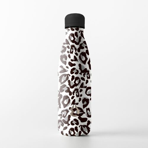 Water Revolution 500ml Stainless Steel Thermos Canteen Bottle 'White Leopard'