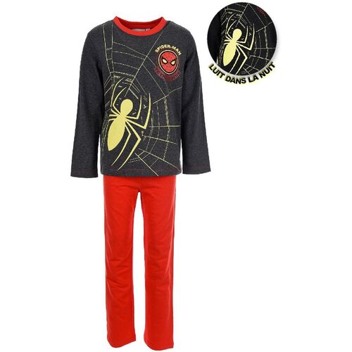Pijama algodn manga larga con brillo en la oscuridad de Spiderman