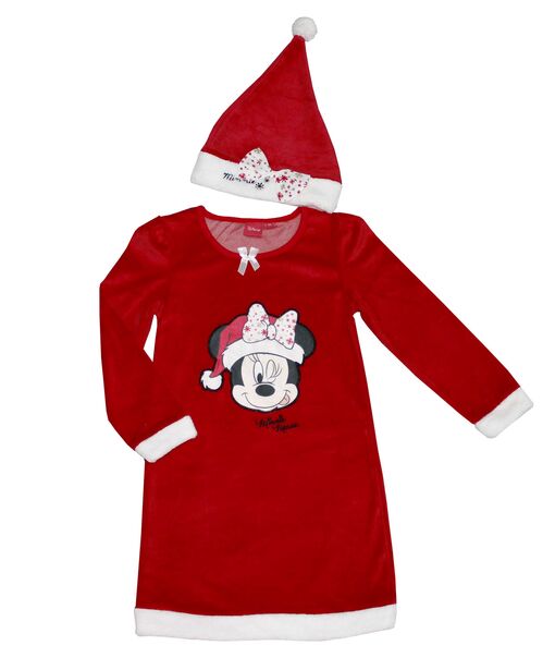 Pijama camisn y gorro navidad con rivetes corelina de Minnie Mouse