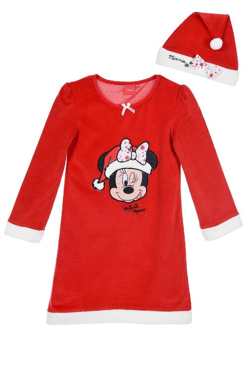 Pijama camisn y gorro navidad con rivetes corelina de Minnie Mouse
