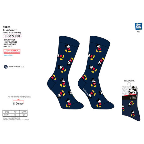 Calcetines adulto de Mickey Mouse