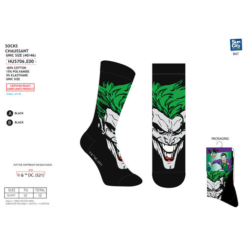 Calcetines adulto de Joker, Batman