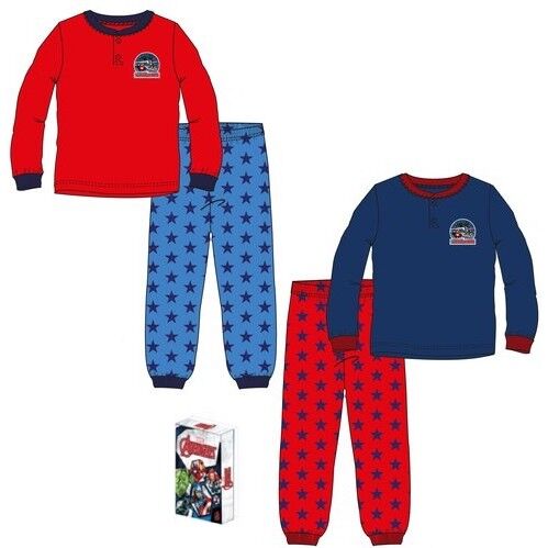 Pijama manga larga coralina en caja regalo de Avengers