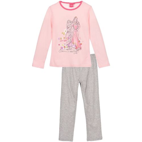 Pijama manga larga algodn con brillantina de Princesas Disney