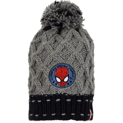 Wool beanie with Spiderman pompom