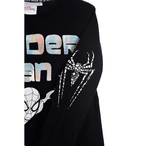 Camiseta algodn manga larga y print holografico de Spiderman