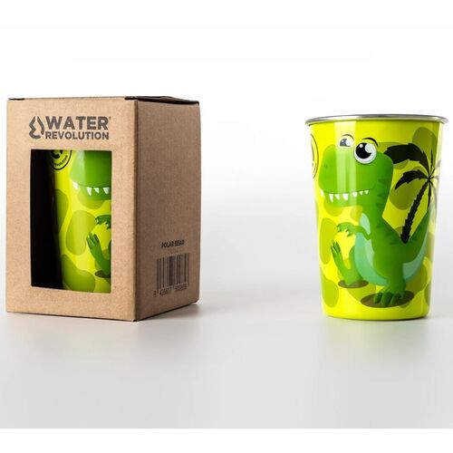 Vaso acero inox 300ml en caja de Water Revolution 'Dino'