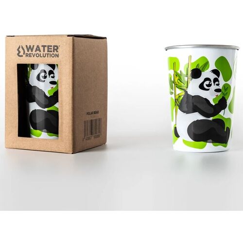 Vaso acero inox 300ml en caja de Water Revolution 'Oso Panda'