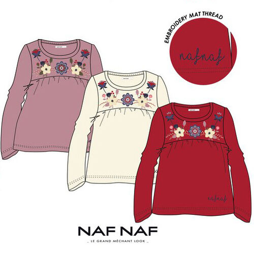 Camiseta manga larga algodn de Naf Naf
